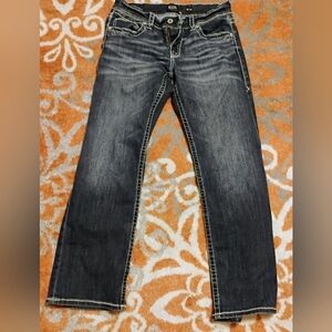 Buckle Men's Dark Wash Straight Jeans